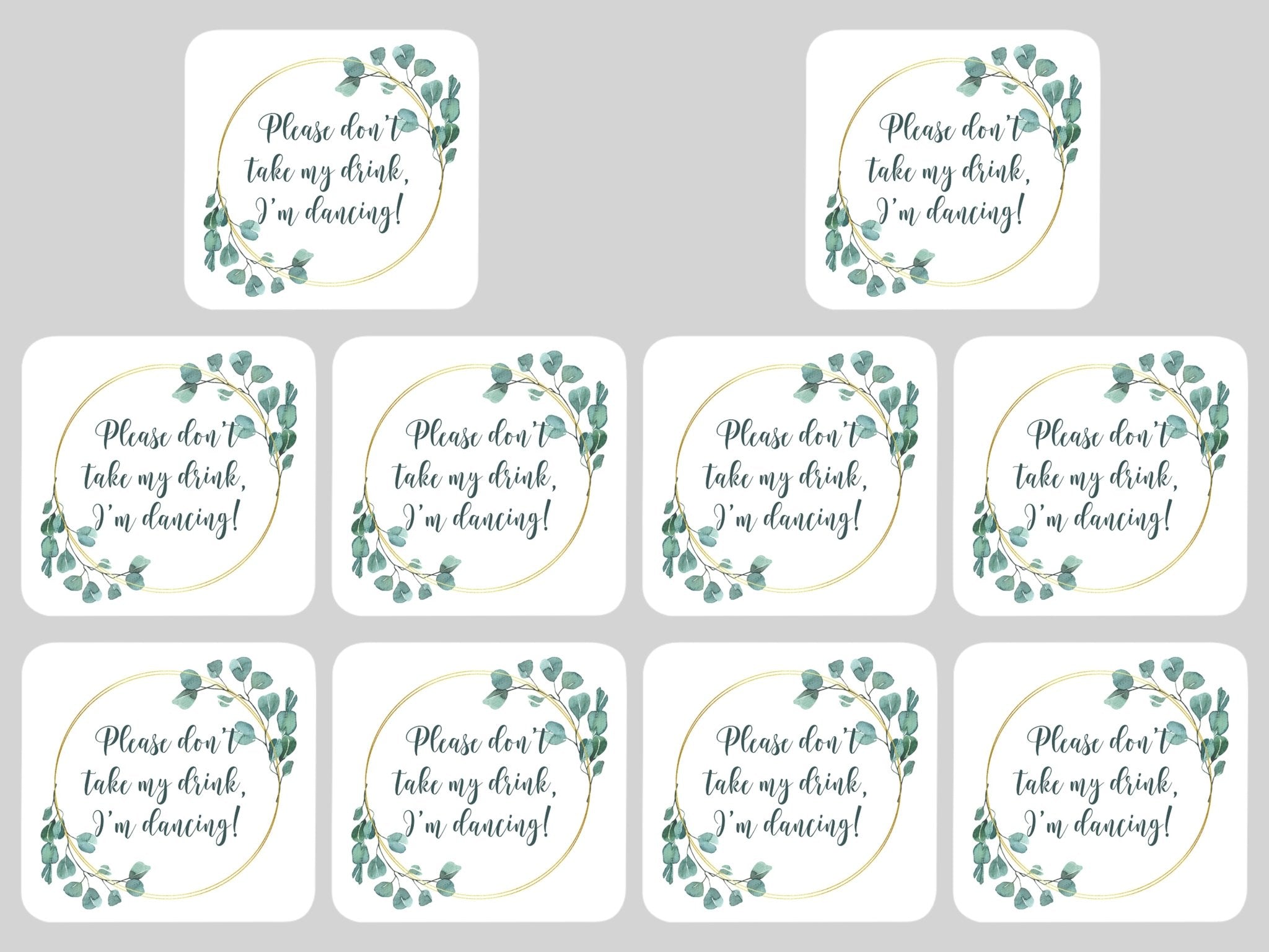 Wedding Coaster I'm Dancing! - Bar - Mats.co.uk