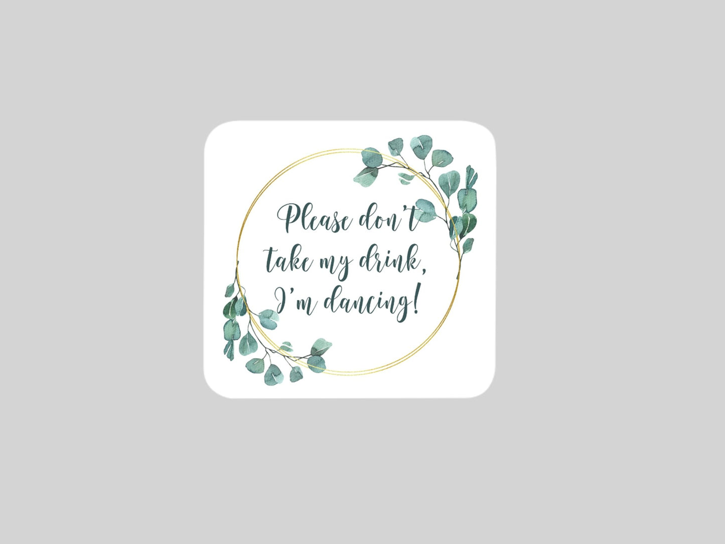 Wedding Coaster I'm Dancing! - Bar - Mats.co.uk
