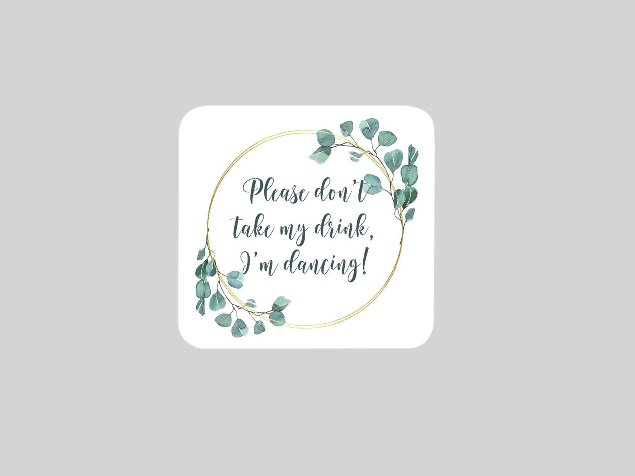Wedding Coaster I'm Dancing! - Bar - Mats.co.uk