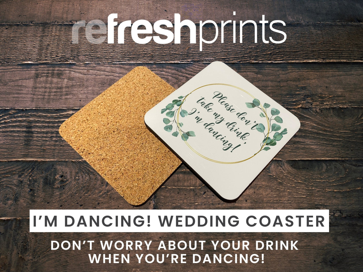 Wedding Coaster I'm Dancing! - Bar - Mats.co.uk