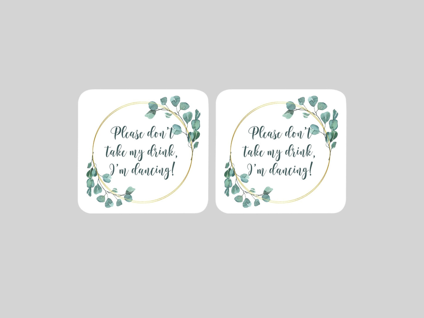 Wedding Coaster I'm Dancing! - Bar - Mats.co.uk