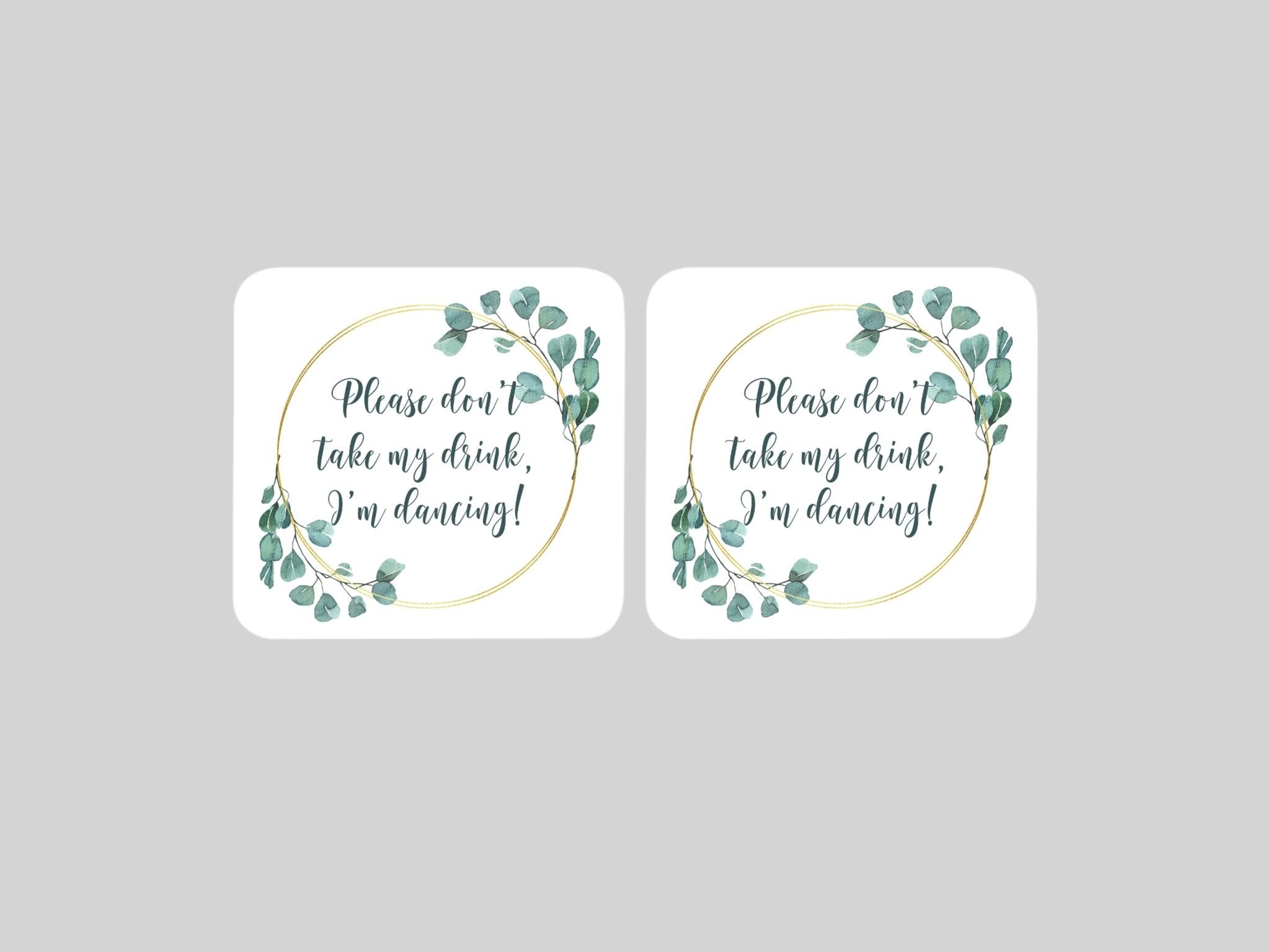 Wedding Coaster I'm Dancing! - Bar - Mats.co.uk