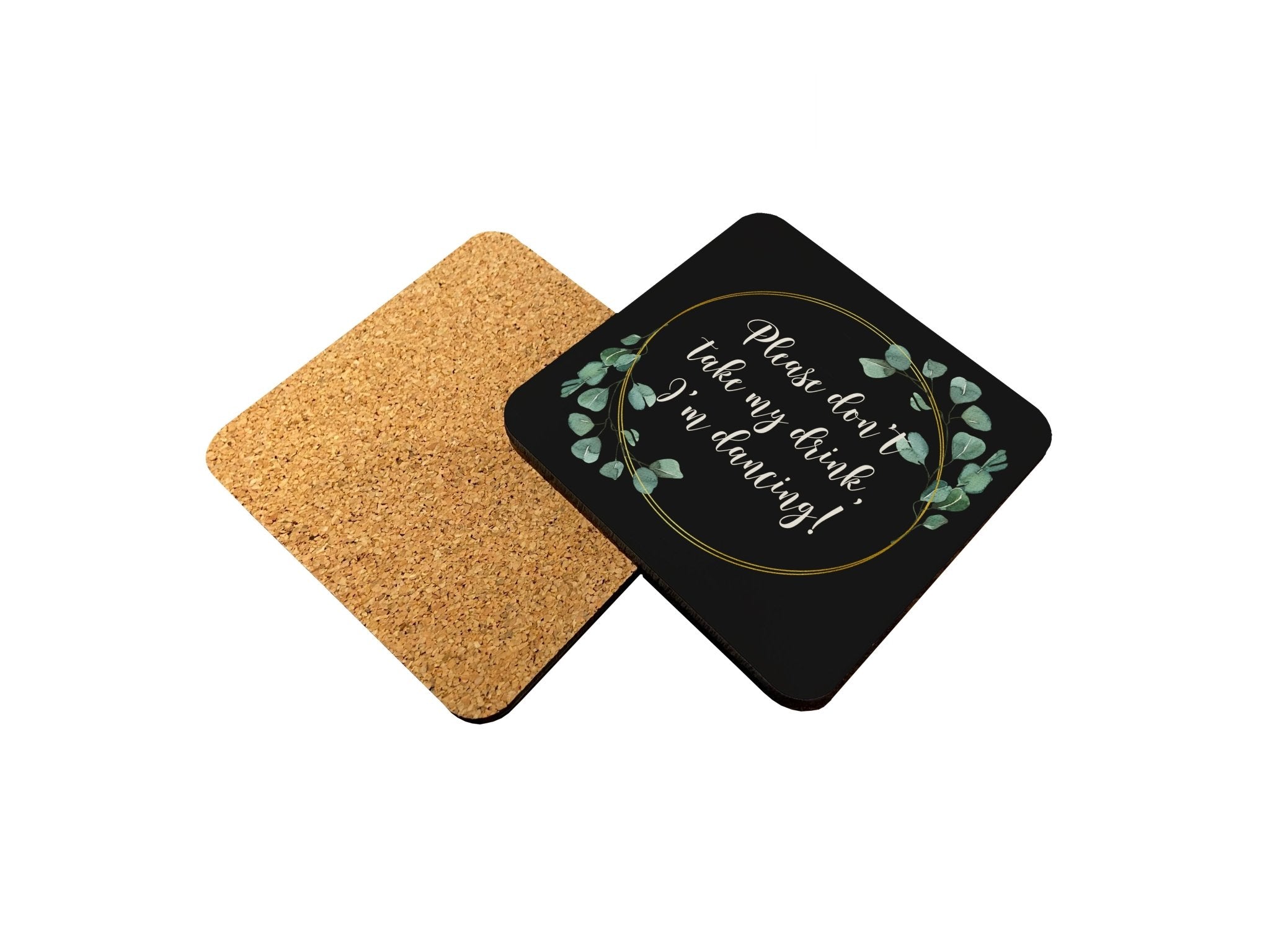 Wedding Coaster I'm Dancing! (Black) - Bar - Mats.co.uk