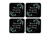 Wedding Coaster I'm Dancing! (Black) - Bar - Mats.co.uk