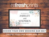 Wedding Floral Blush Regular Bar Runner - Bar - Mats.co.uk