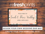 Wedding Floral Border Regular Bar Runner - Bar - Mats.co.uk