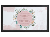 Wedding Floral Circle Blush Regular Bar Runner - Bar - Mats.co.uk
