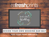 Wedding Floral Circle Regular Bar Runner - Bar - Mats.co.uk