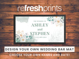 Wedding Floral Sage Regular Bar Runner - Bar - Mats.co.uk