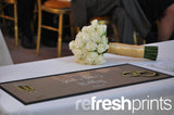 Wedding Glasses & Rings Large Bar Runner - Bar - Mats.co.uk