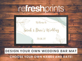 Wedding Gold Leaf Regular Bar Runner - Bar - Mats.co.uk