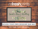 Wedding Leaf Border Regular Bar Runner - Bar - Mats.co.uk