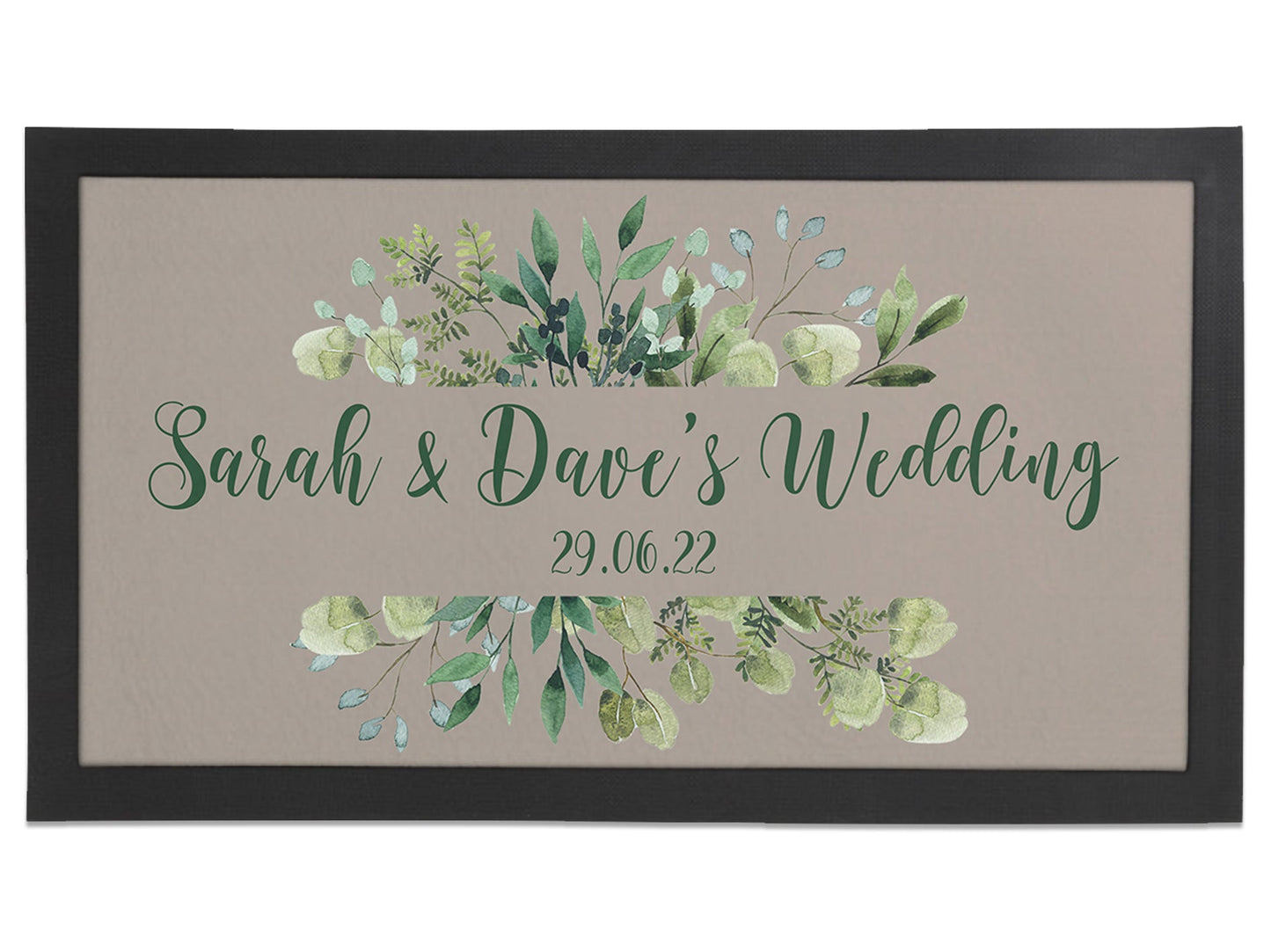 Wedding Leaf Border Regular Bar Runner - Bar - Mats.co.uk