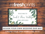 Wedding Leaves Border Regular Bar Runner - Bar - Mats.co.uk