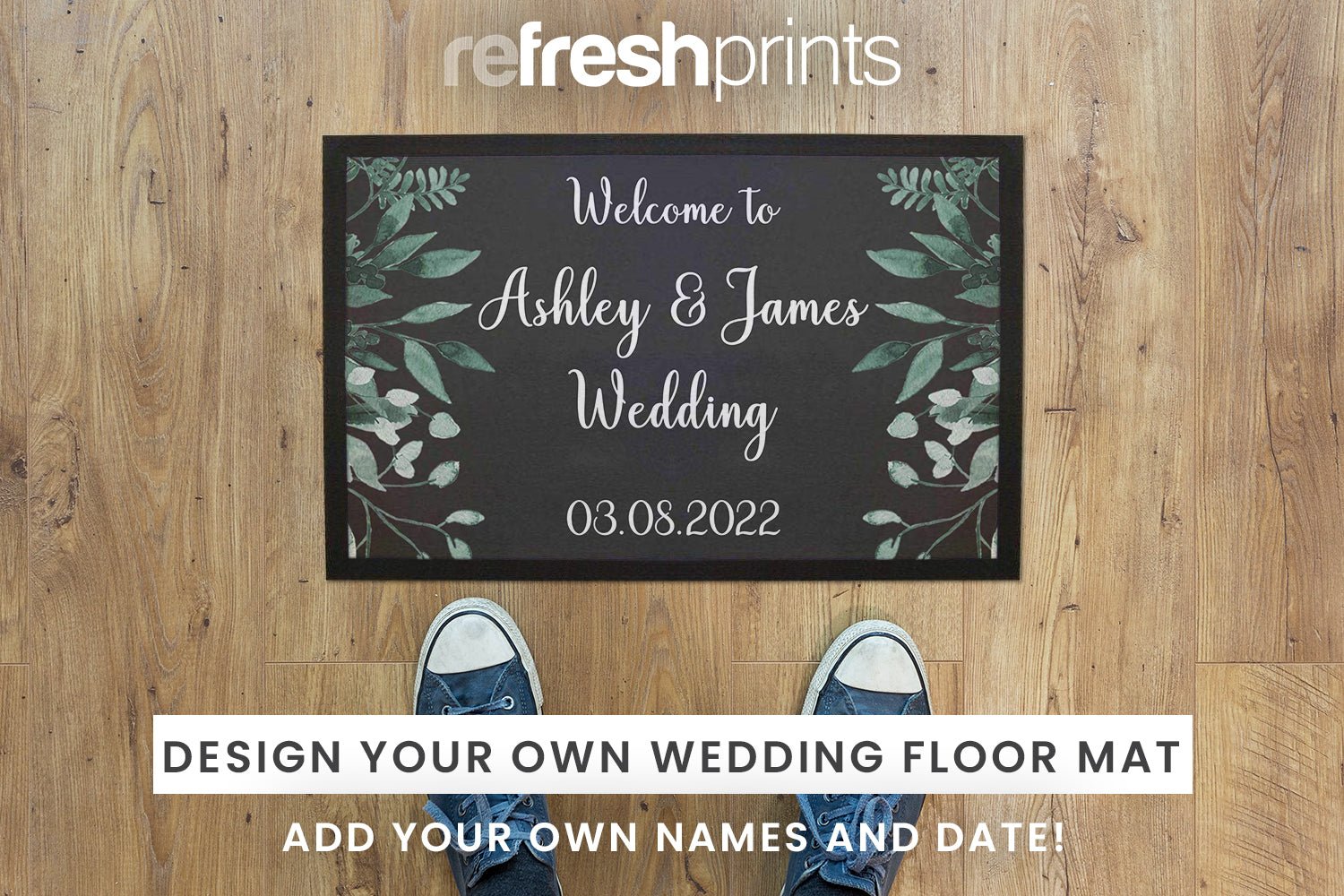Wedding Leaves Floor Mat - Bar - Mats.co.uk