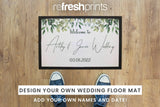 Wedding Leaves Floor Mat (White) - Bar - Mats.co.uk
