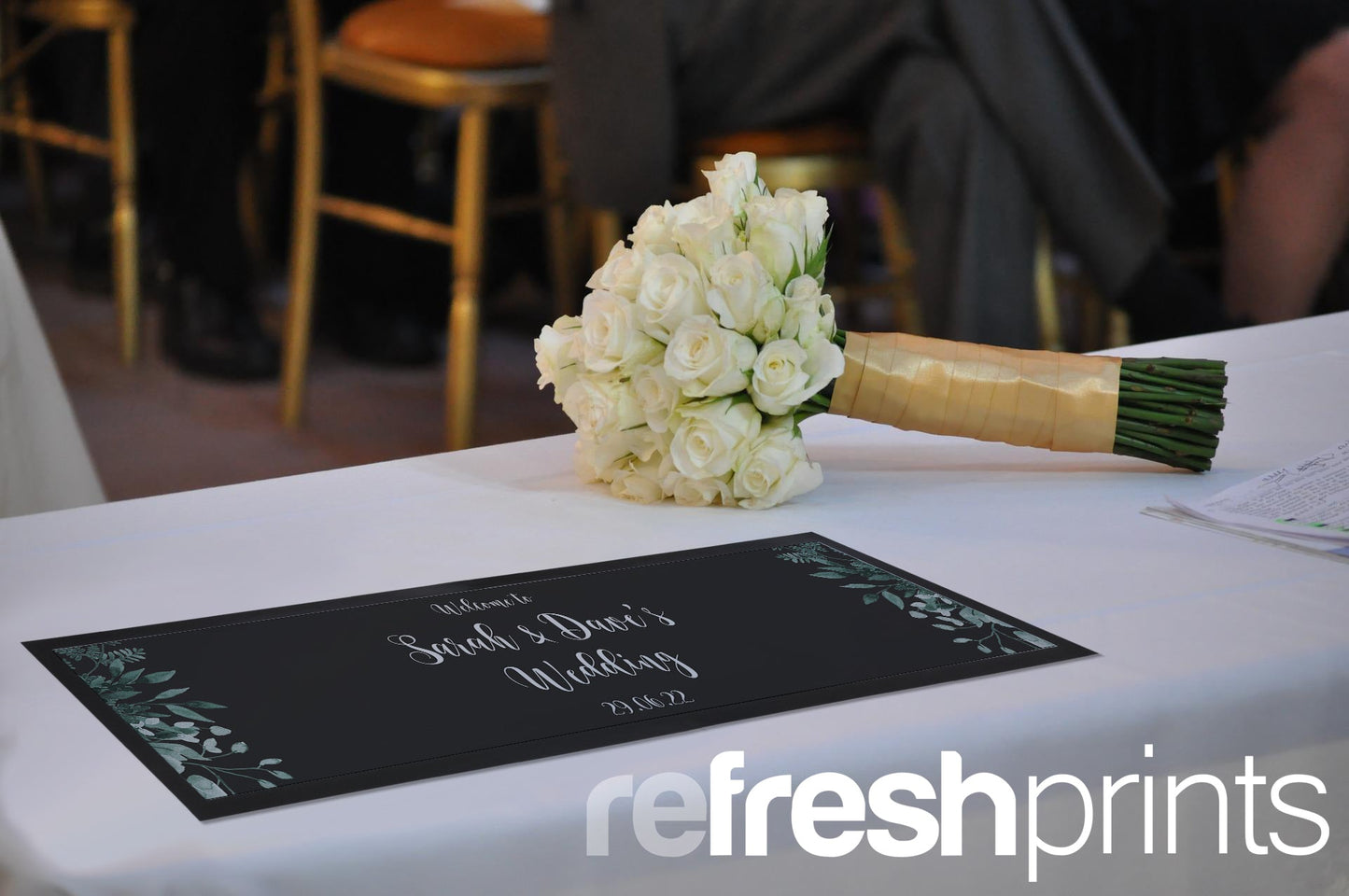 Wedding Leaves Large Bar Runner - Bar - Mats.co.uk