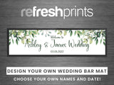 Wedding Leaves Large Bar Runner (White) - Bar - Mats.co.uk