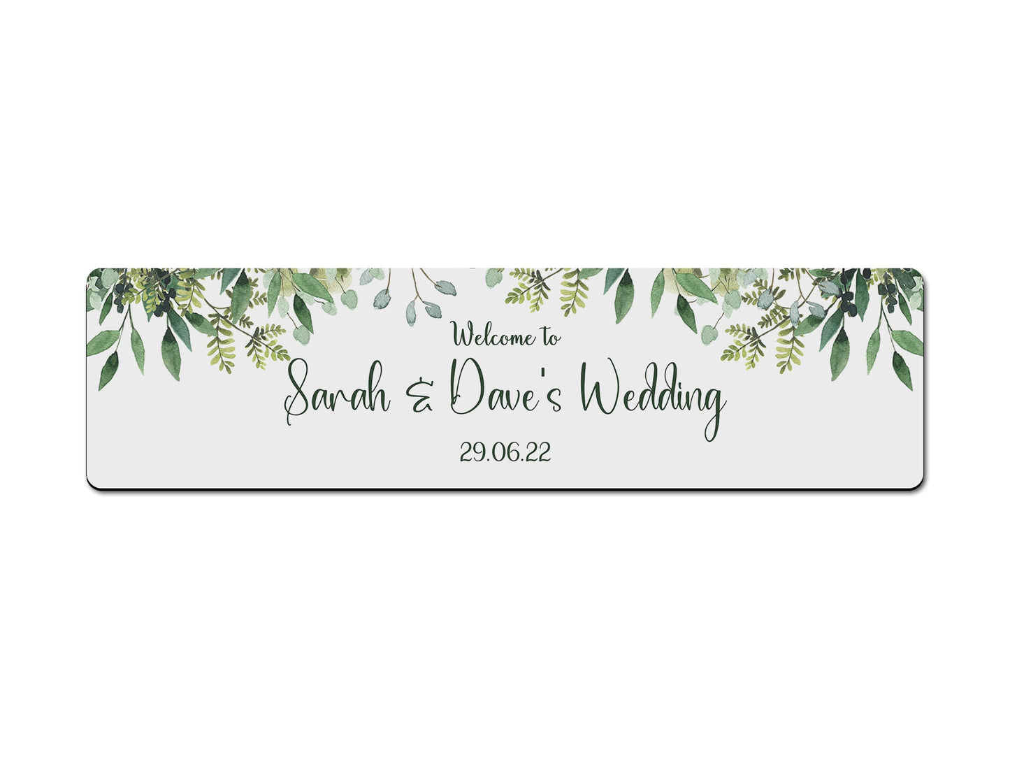 Wedding Leaves Premium Bar Runner (White) - Bar - Mats.co.uk