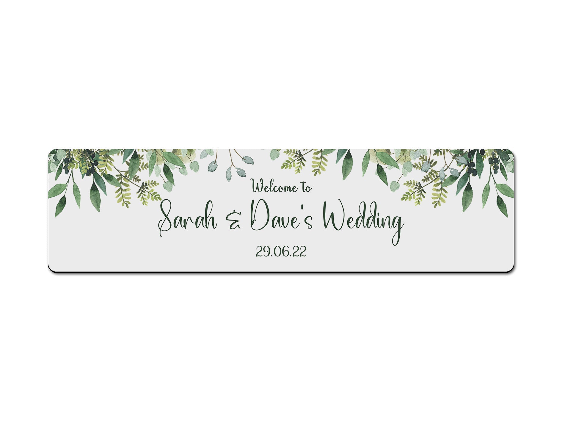 Wedding Leaves Premium Bar Runner (White) - Bar - Mats.co.uk