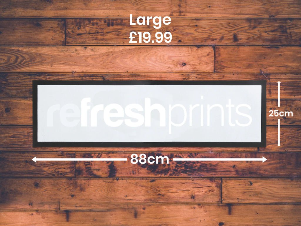 Wedding Leaves Print Large Bar Runner - Bar - Mats.co.uk
