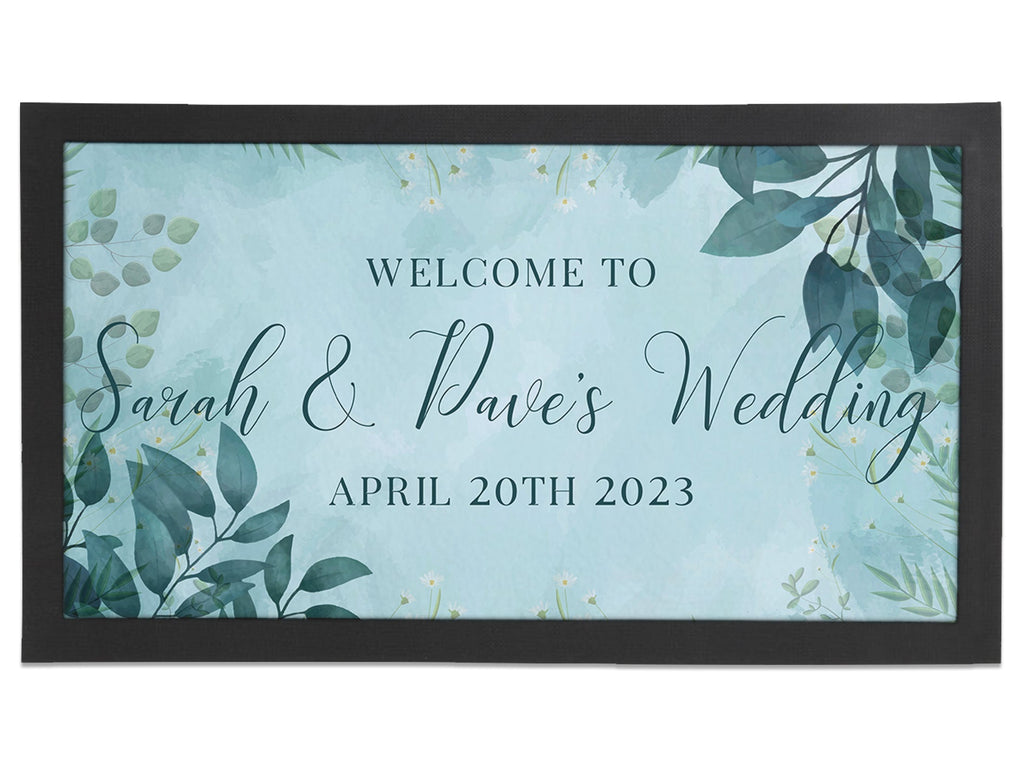 Wedding Leaves Print Regular Bar Runner - Bar - Mats.co.uk