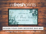 Wedding Leaves Print Regular Bar Runner - Bar - Mats.co.uk