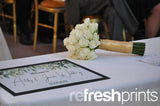 Wedding Leaves White Regular Bar Runner - Bar - Mats.co.uk