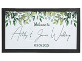 Wedding Leaves White Regular Bar Runner - Bar - Mats.co.uk