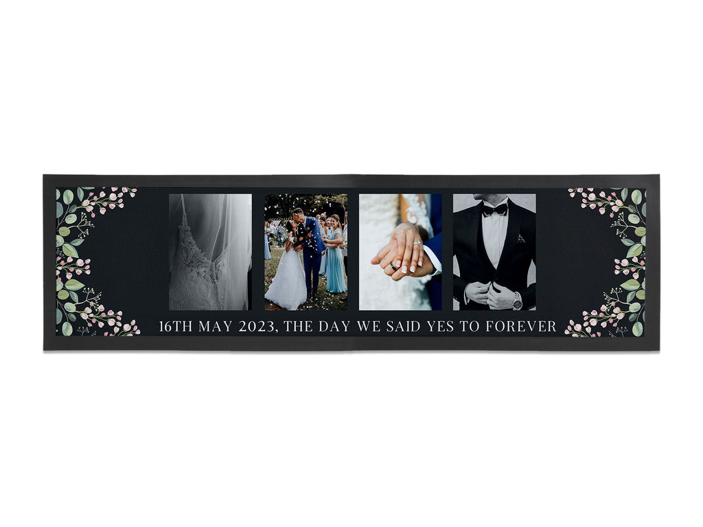 Wedding Memory Photo Large Bar Runner - Bar - Mats.co.uk