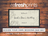 Wedding Minimalist Regular Bar Runner - Bar - Mats.co.uk