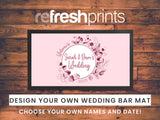 Wedding Pink Circle Regular Bar Runner - Bar - Mats.co.uk
