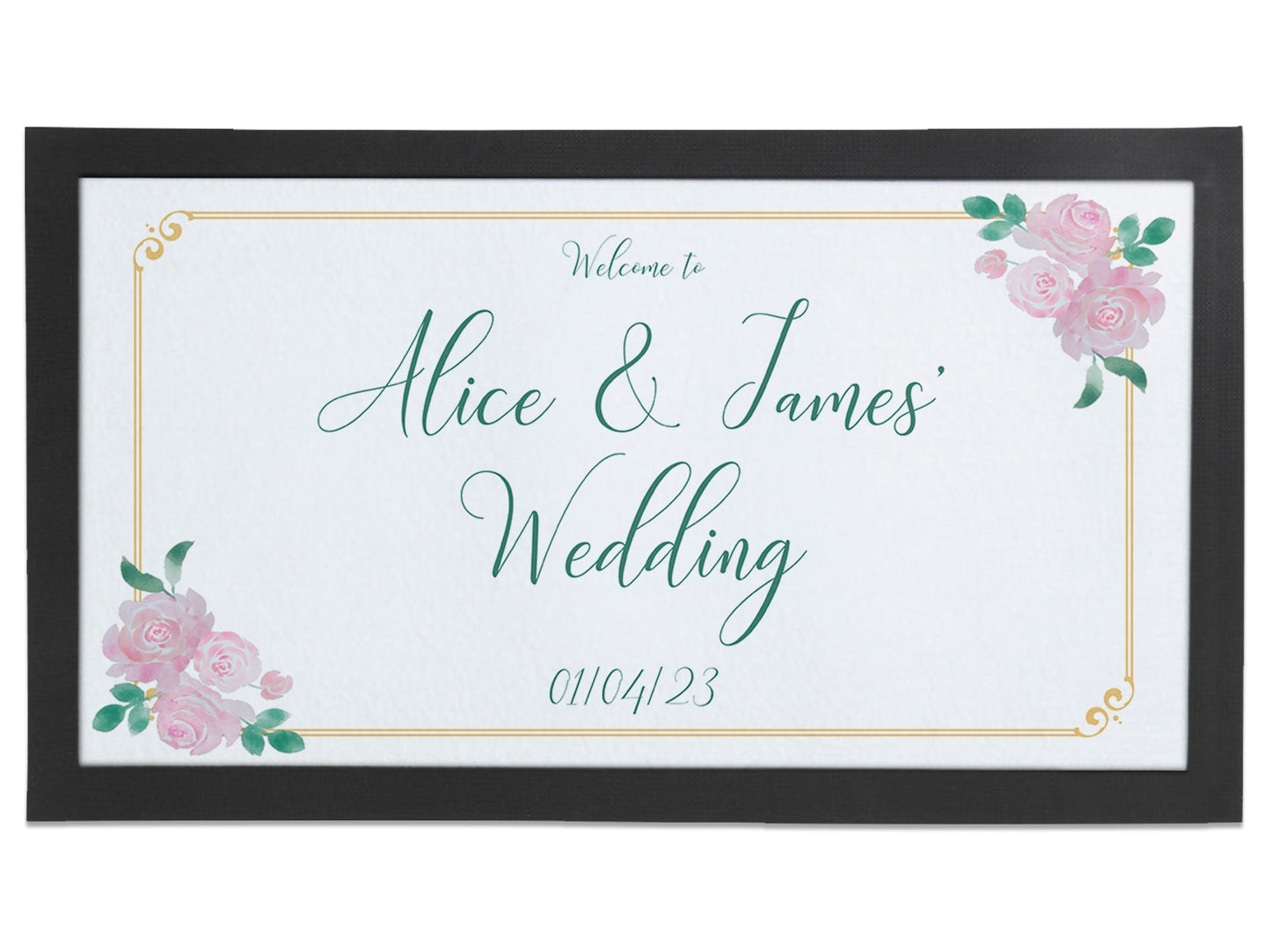 Wedding Pink Roses Regular Bar Runner - Bar - Mats.co.uk
