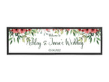 Wedding Red Floral Leaves Large Bar Runner - Bar - Mats.co.uk