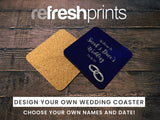 Wedding Rings Coaster (Navy) - Bar - Mats.co.uk