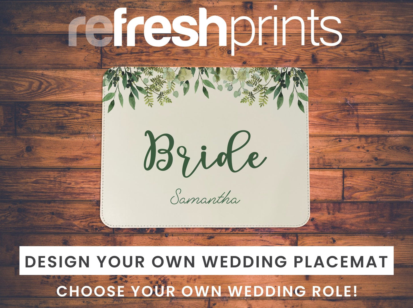 Wedding Role Leather Placemats - Bar - Mats.co.uk