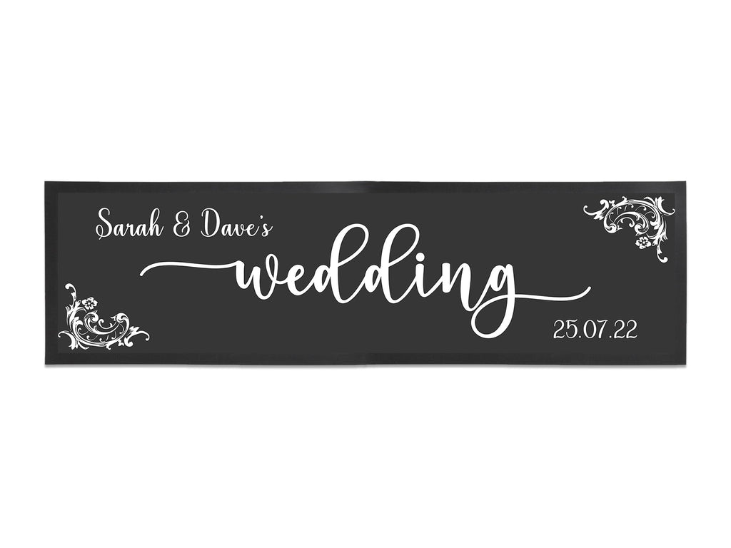 Wedding Signature Large Bar Runner - Bar - Mats.co.uk