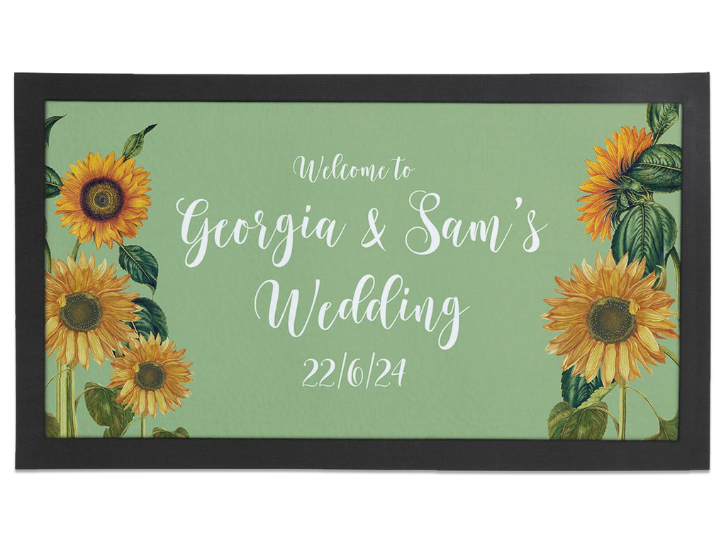 Wedding Sunflower Regular Bar Runner - Bar - Mats.co.uk