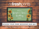 Wedding Sunflower Regular Bar Runner - Bar - Mats.co.uk