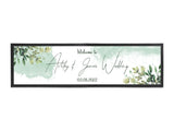 Wedding Watercolour Leaves Large Bar Runner - Bar - Mats.co.uk
