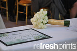 Wedding Watercolour Leaves Regular Bar Runner - Bar - Mats.co.uk