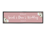 Wedding White Roses Large Bar Runner (Pink) - Bar - Mats.co.uk