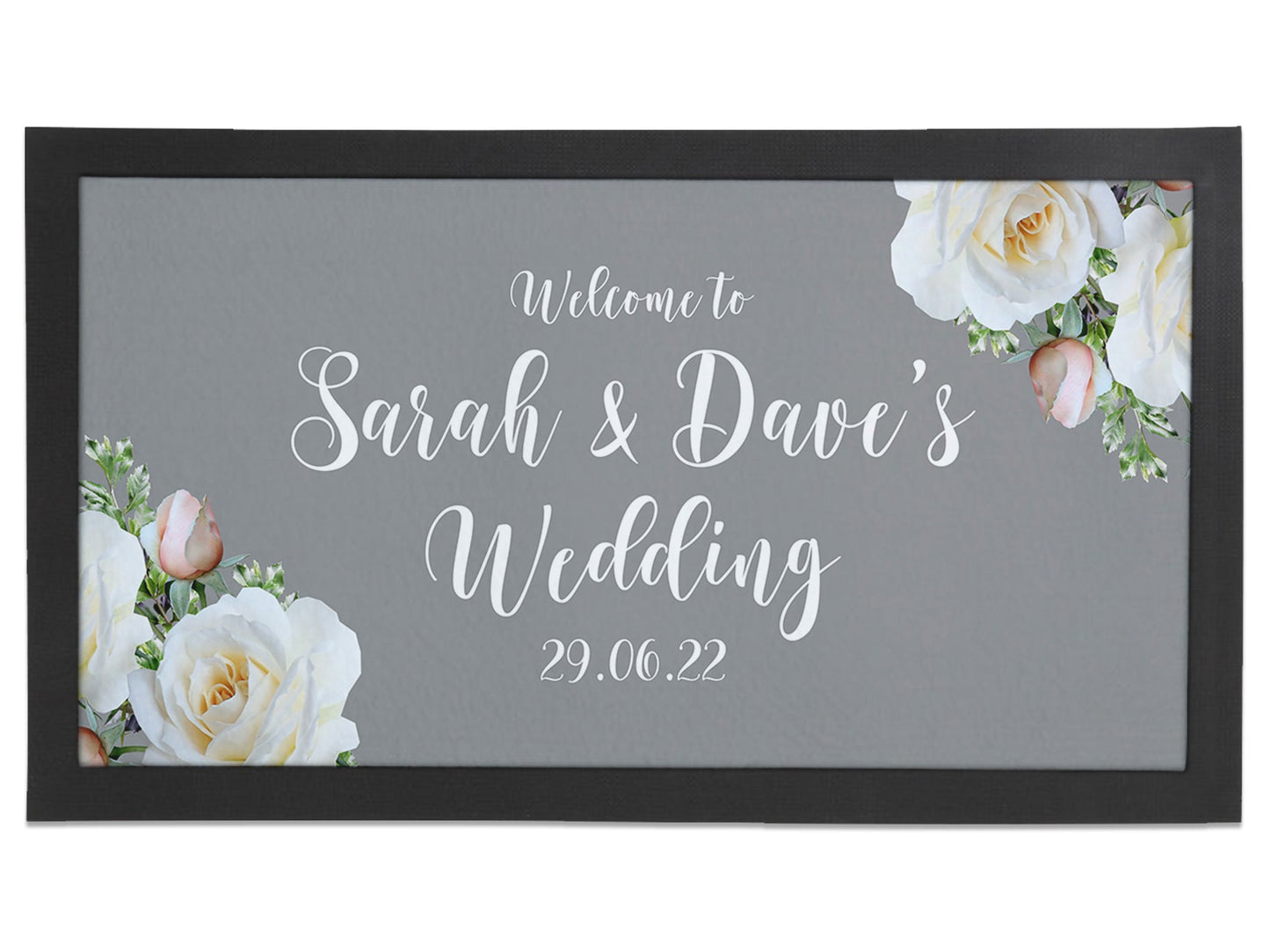 Wedding White Roses Regular Bar Runner - Bar - Mats.co.uk