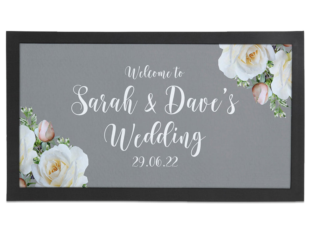 Wedding White Roses Regular Bar Runner - Bar - Mats.co.uk