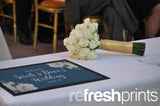 Wedding White Roses Regular Bar Runner (Blue) - Bar - Mats.co.uk