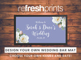 Wedding White Roses Regular Bar Runner (Lilac) - Bar - Mats.co.uk