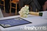 Wedding White Roses Regular Bar Runner (Lilac) - Bar - Mats.co.uk