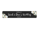 Wedding White Roses Slim Bar Runner - Bar - Mats.co.uk