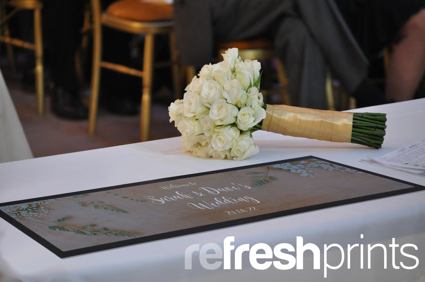Wedding Wood Large Bar Runner - Bar - Mats.co.uk