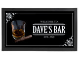 Whiskey & Cigar Regular Bar Runner - Bar - Mats.co.uk